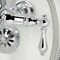 Kingston Brass CA20T1 3-3/8" Tub Wall Mount Clawfoot Tub Faucet with Hand Shower, Polished Chrome CA20T1 - alternate 5